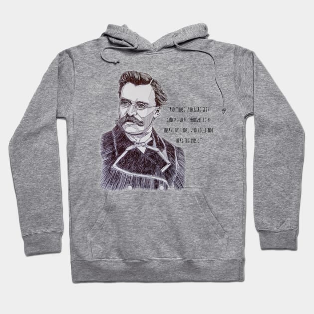 Friedrich Nietzsche quote about perspective Hoodie by Stoiceveryday
